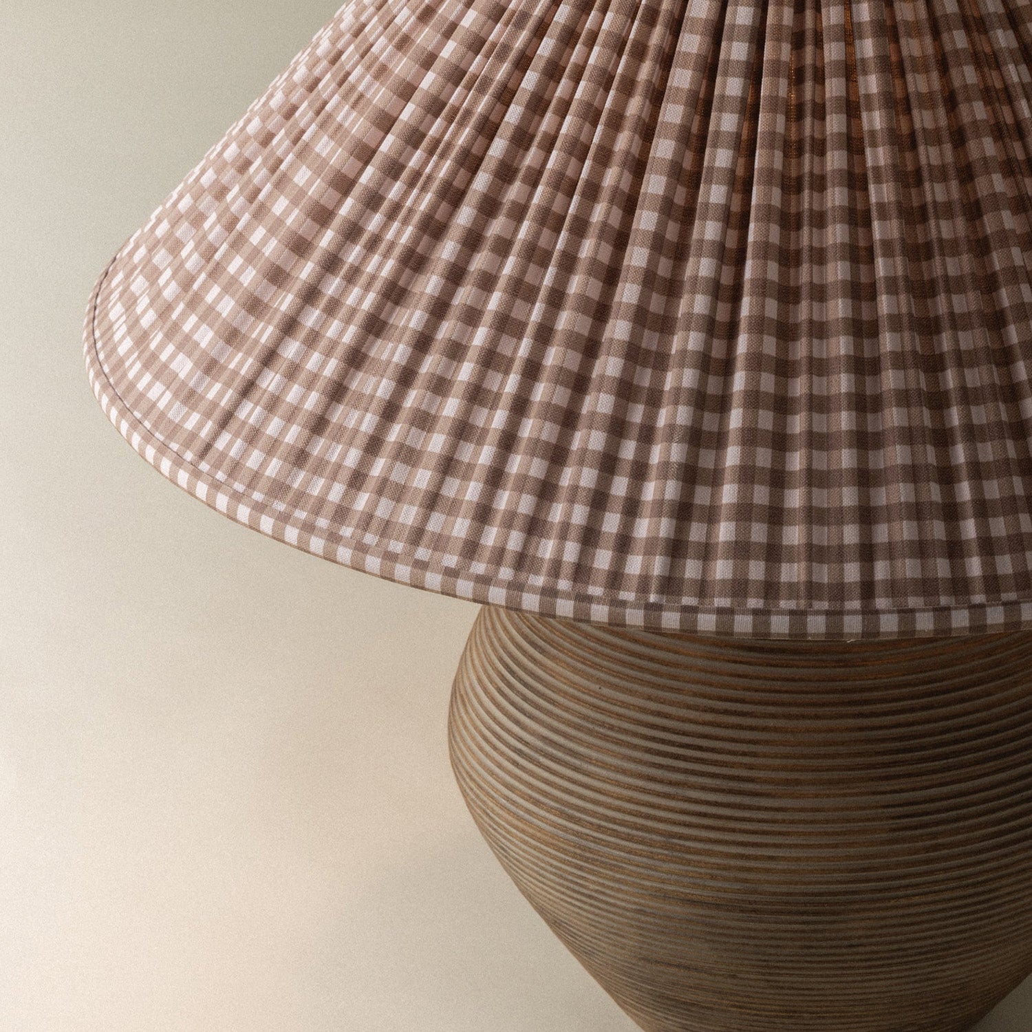 Troy Lighting Calabria Gingham Brown Small Table Lamp