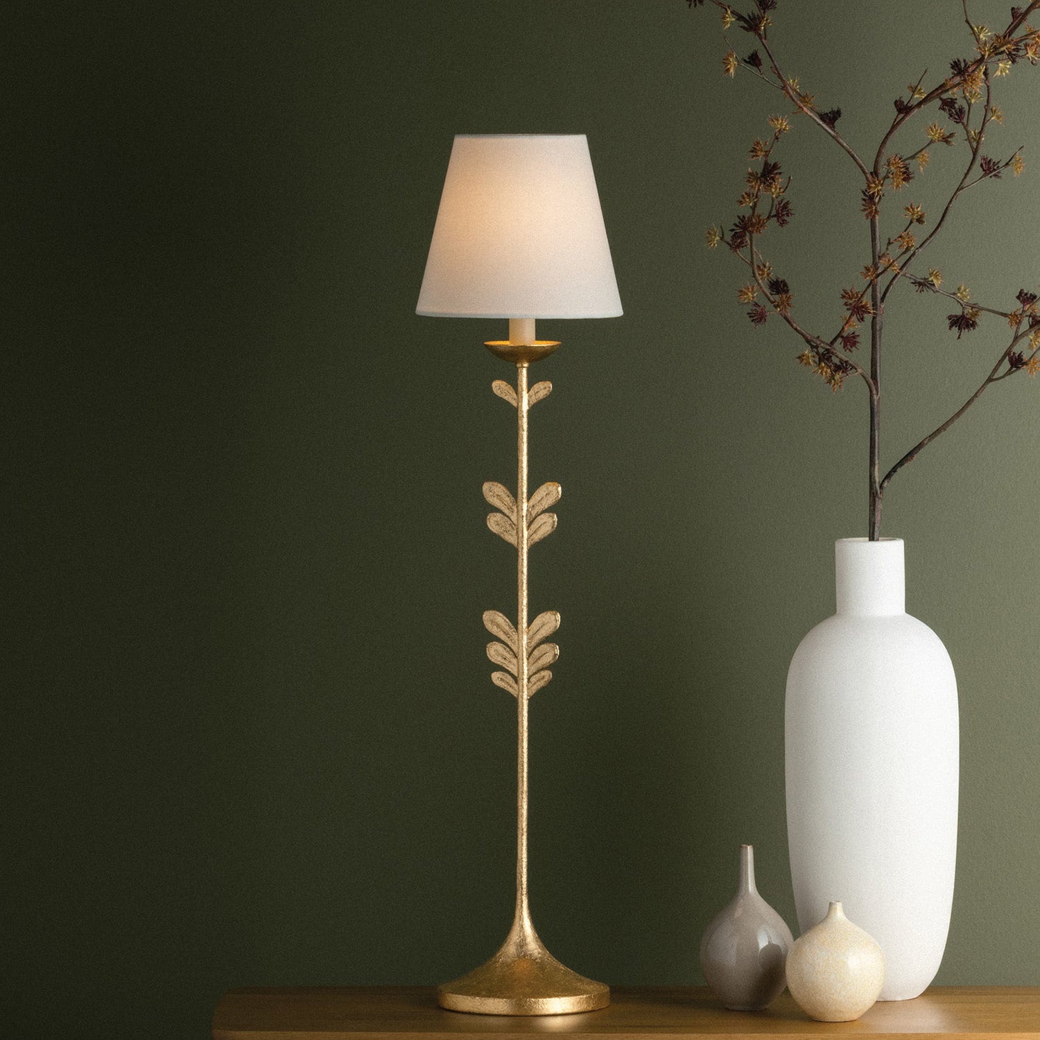 Troy Lighting Florian Vintage Gold Leaf Table Lamp