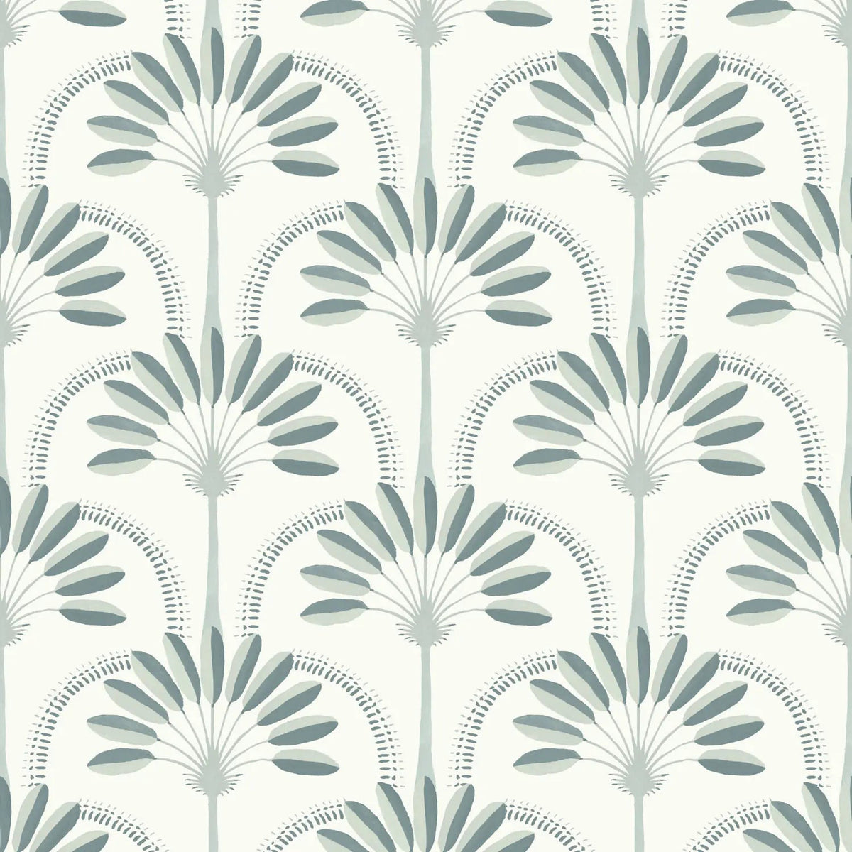 Mitchell Black Palm Arches Wallpaper