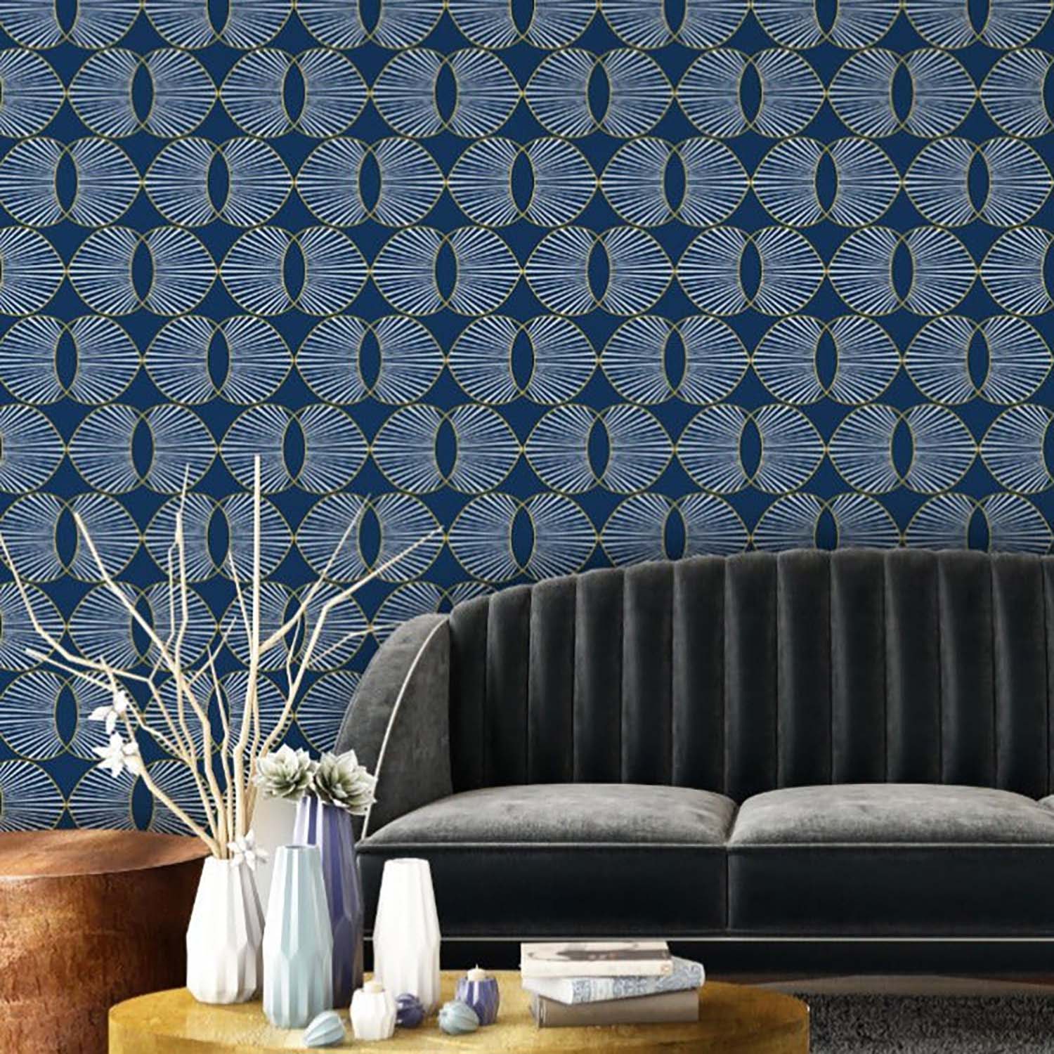 Mitchell Black Paume Wallpaper