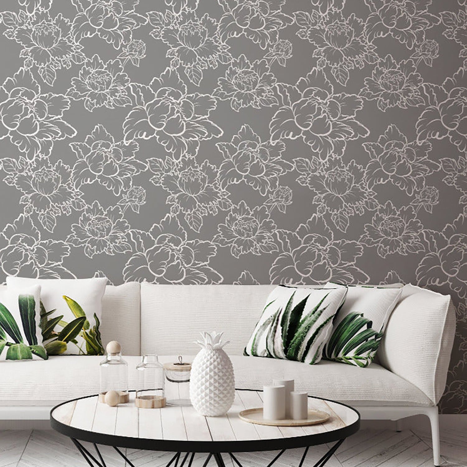 Mitchell Black Peony Wallpaper