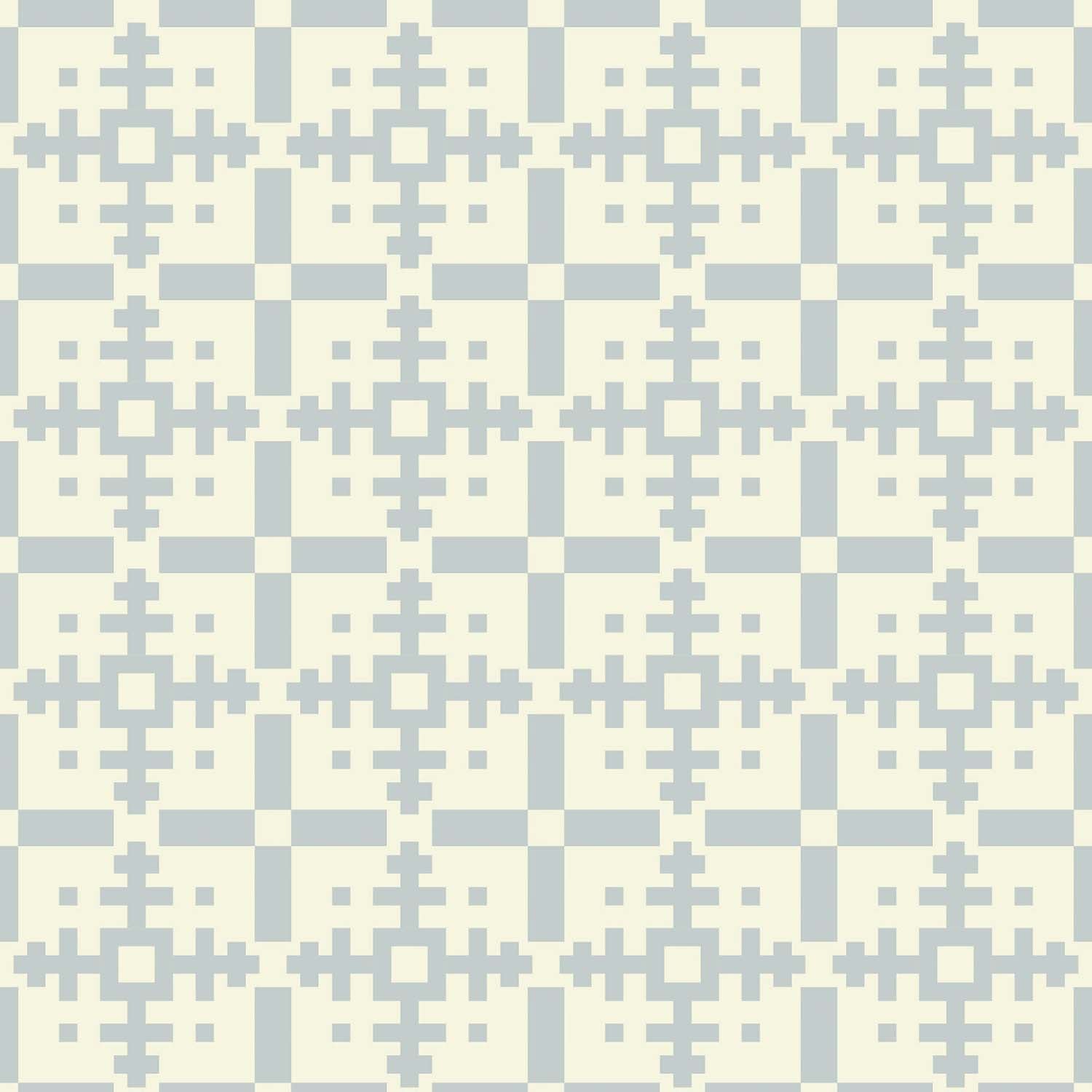 Piazza geometric wallpaper in Parchment Sage, styled room setting