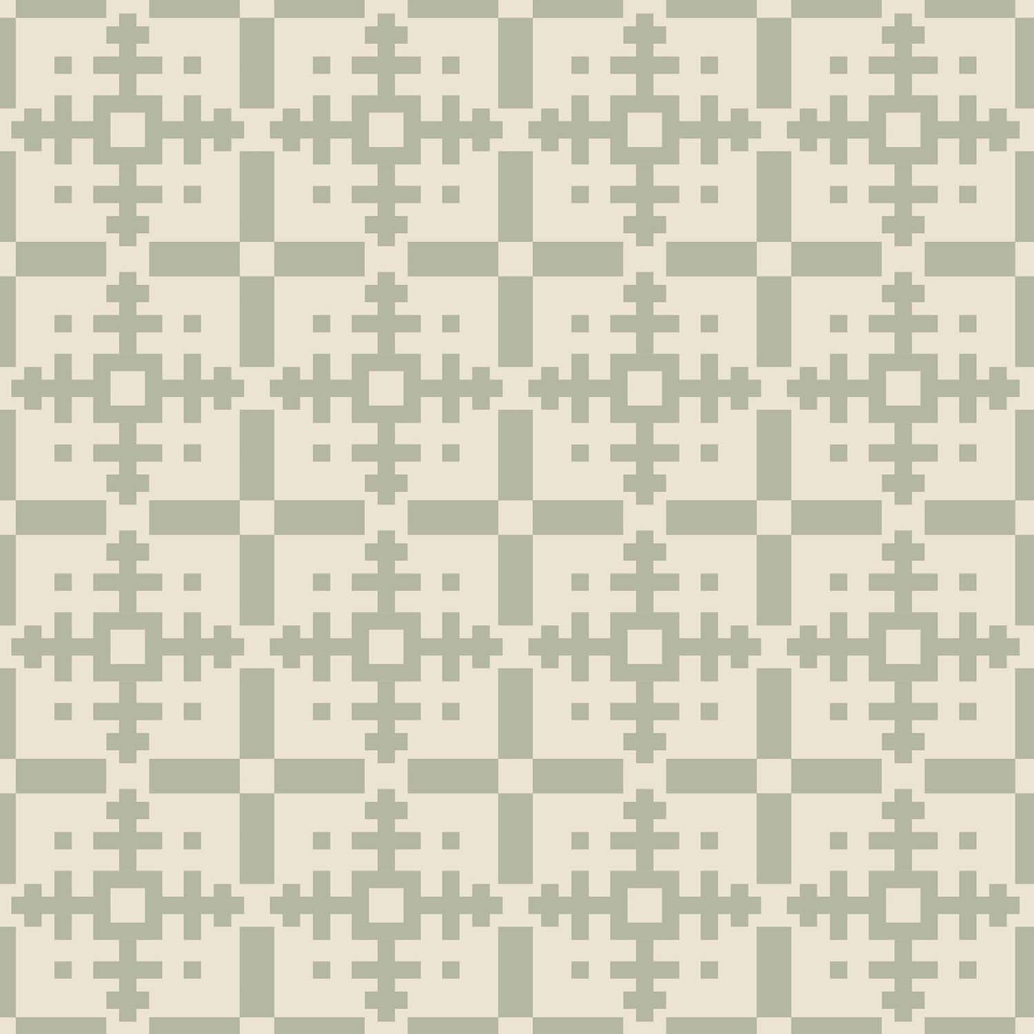 Piazza geometric wallpaper in Walnut, pattern repeat