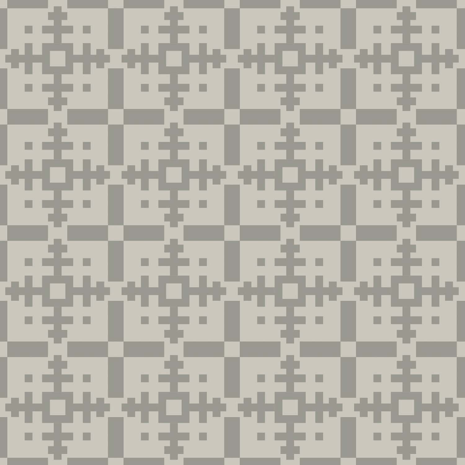 Piazza geometric wallpaper in Oxford Blue, interior scene