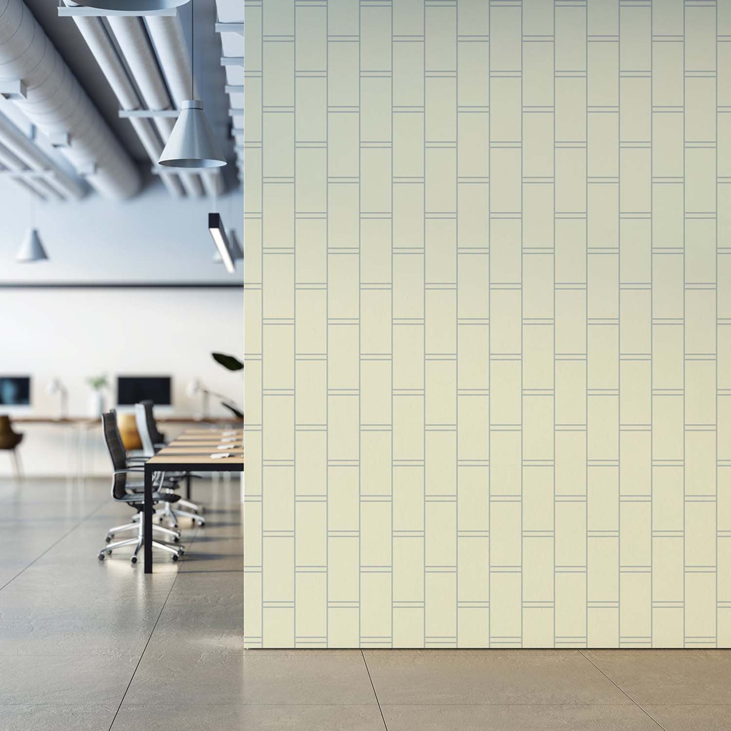 Pillar Stripe striped wallpaper in Walnut, color detail