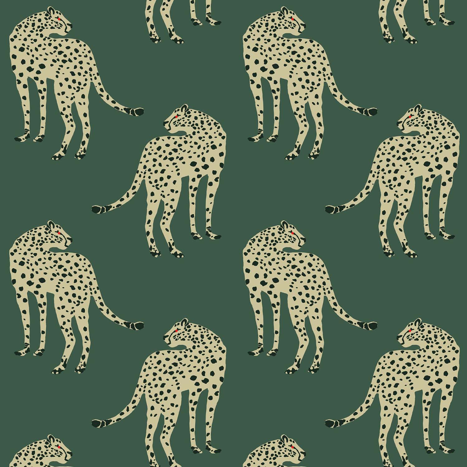 Mitchell Black Prowling Cheetah Wallpaper