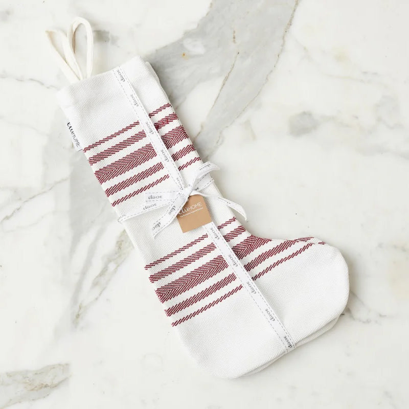 Etu Home Vintage Stripe Holiday Stocking