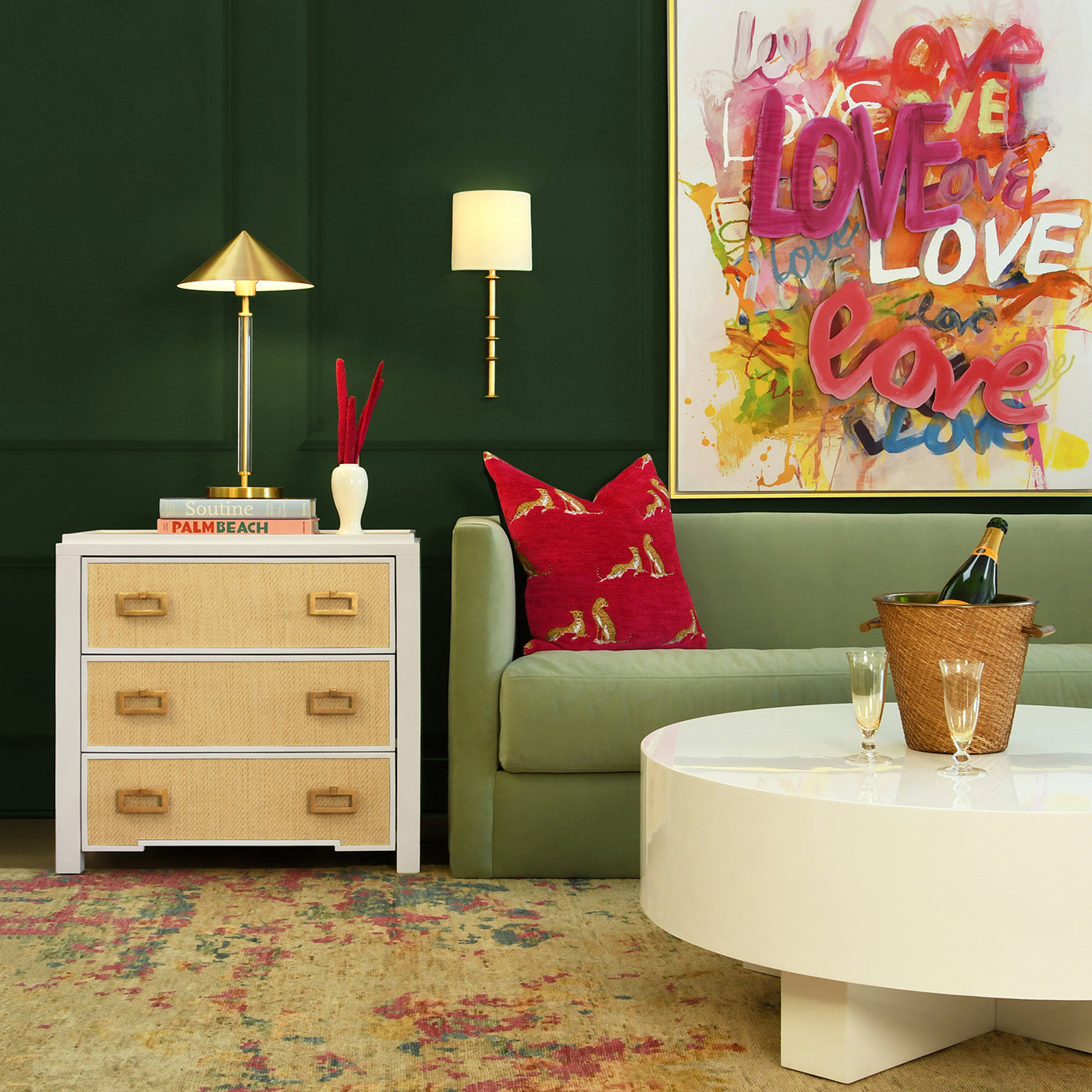 Worlds Away Radley Side Table