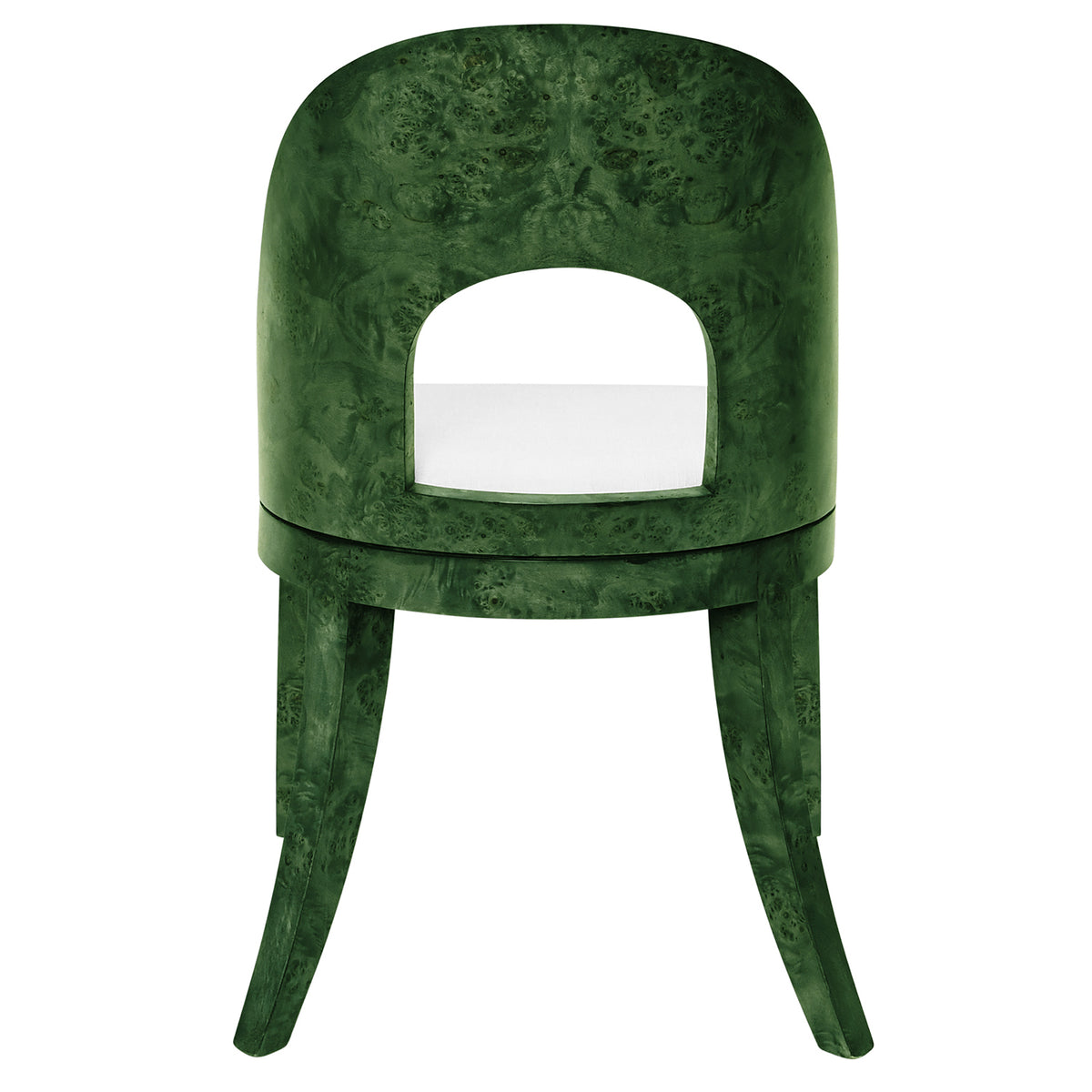 Worlds Away Rafferty Emerald Burlwood Dining Chair