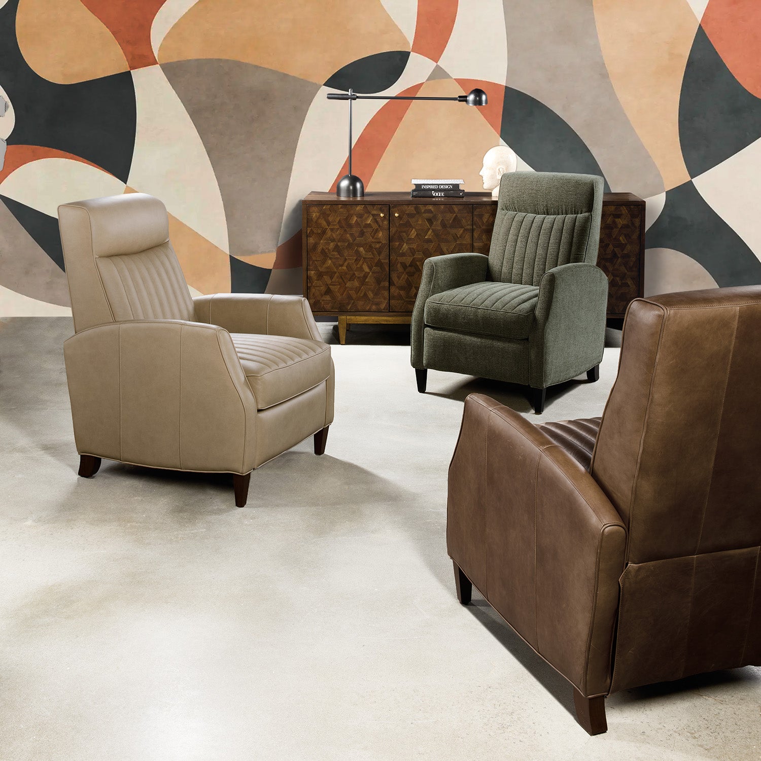 Hooker Furniture Denver Beige Push Back Recliner