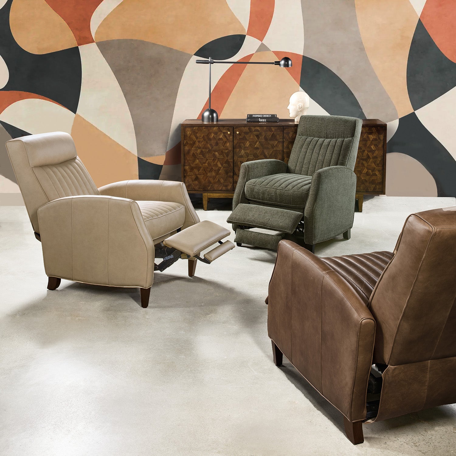 Hooker Furniture Denver Brown Push Back Recliner