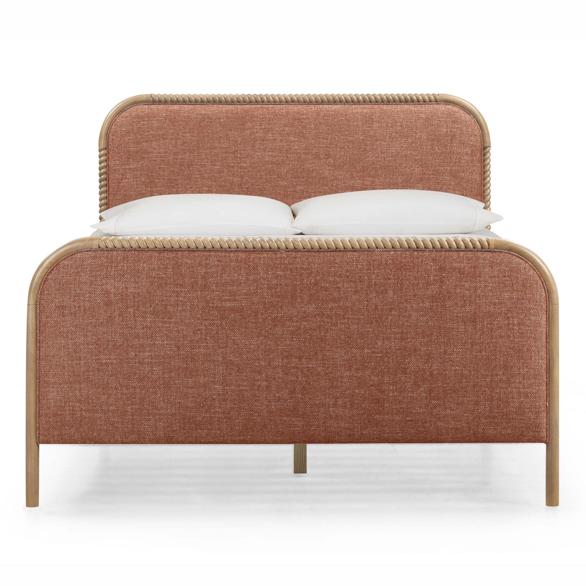 TOV Furniture Hatia Sienna Red Basketweave Panel Bed