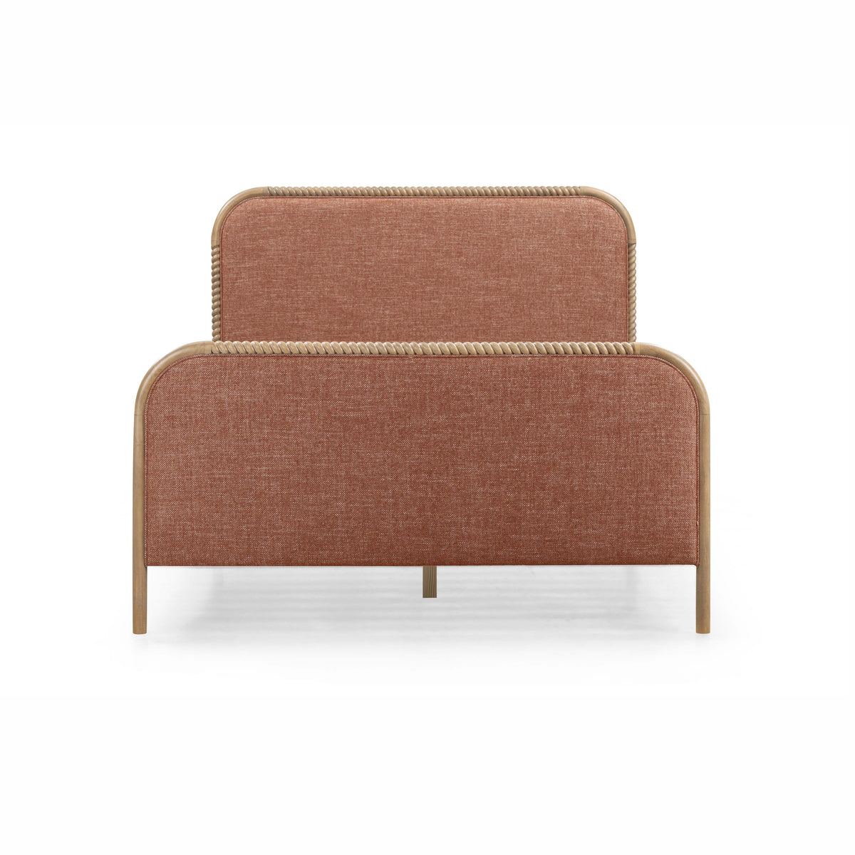 TOV Furniture Hatia Sienna Red Basketweave Panel Bed