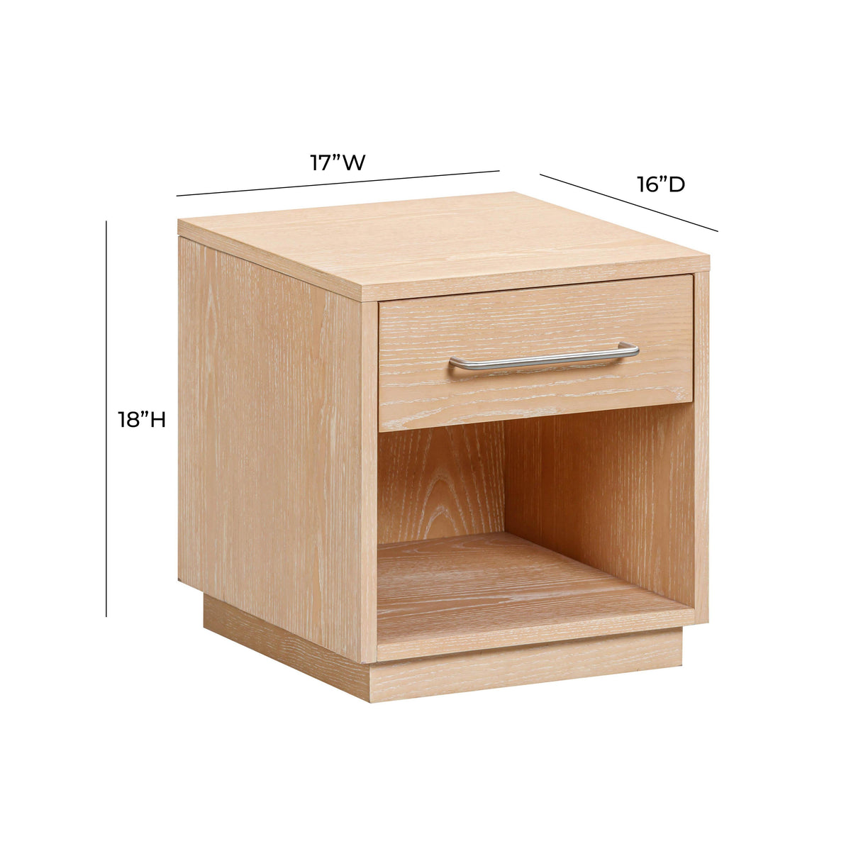 TOV Furniture Marlow Natural Wood Nightstand With Drawer