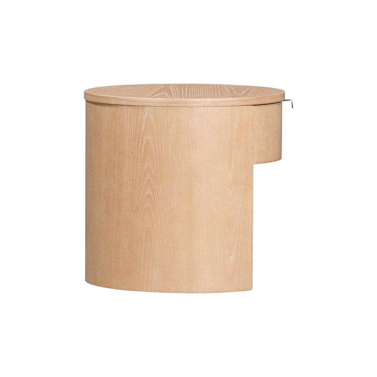 TOV Furniture Marlow Natural Wood Round Nightstand With Drawer