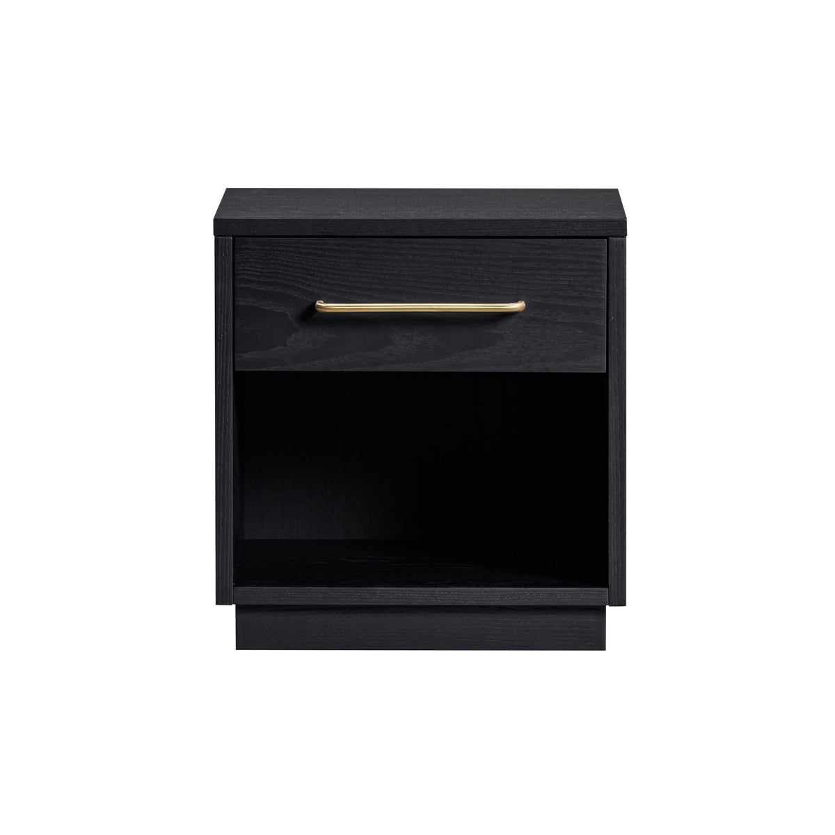 TOV Furniture Marlow Black Wood Nightstand With Drawer