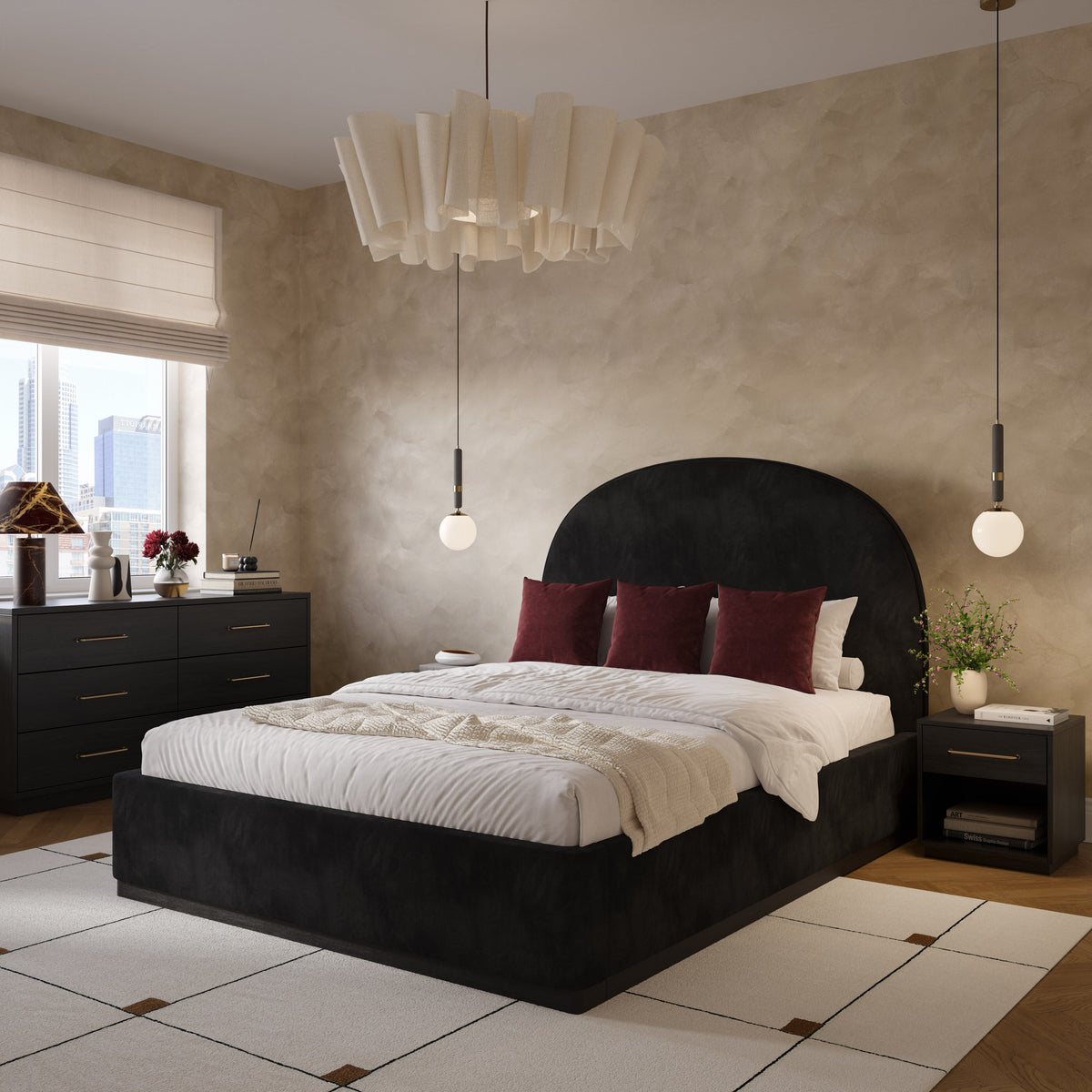 TOV Furniture Marlow Black 6-Drawer Wood Dresser
