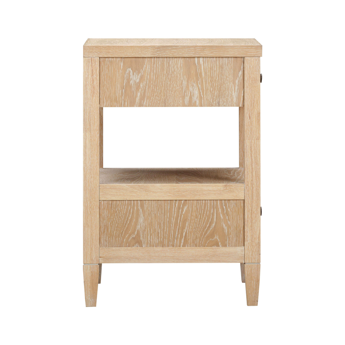 TOV Furniture Bristol Park Whitewashed Oak Wood 2-Drawer Nightstand