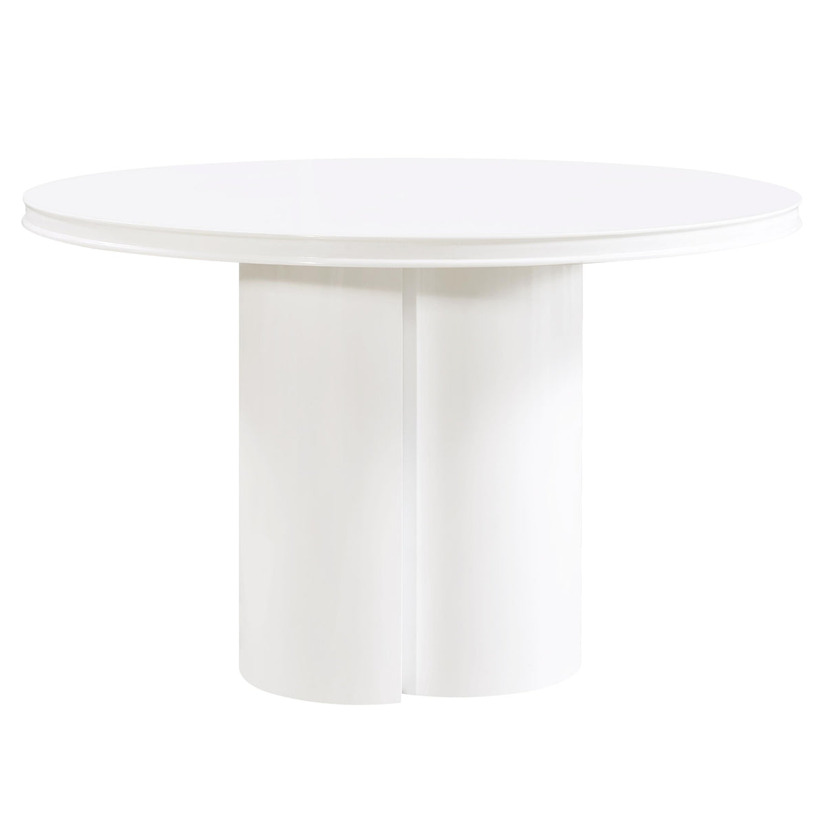TOV Furniture Elora White Lacquer Round Dining Table