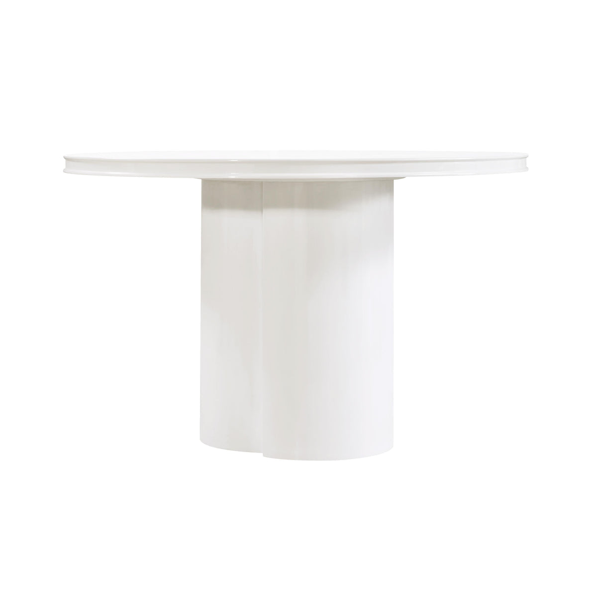 TOV Furniture Elora White Lacquer Round Dining Table