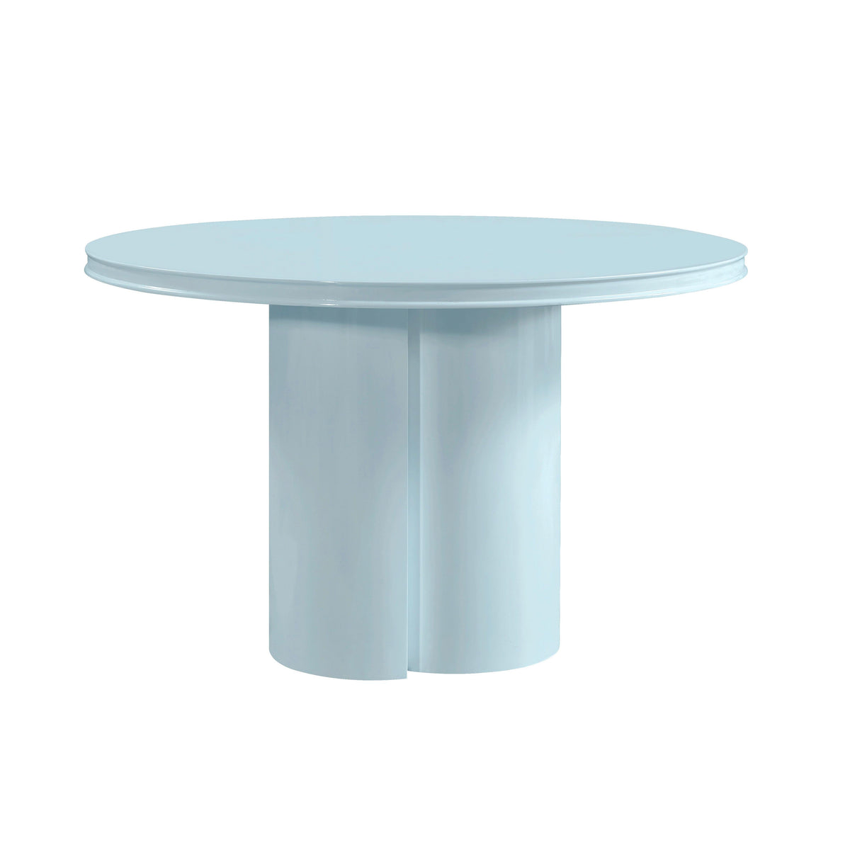 TOV Furniture Elora Blue Lacquer Round Dining Table