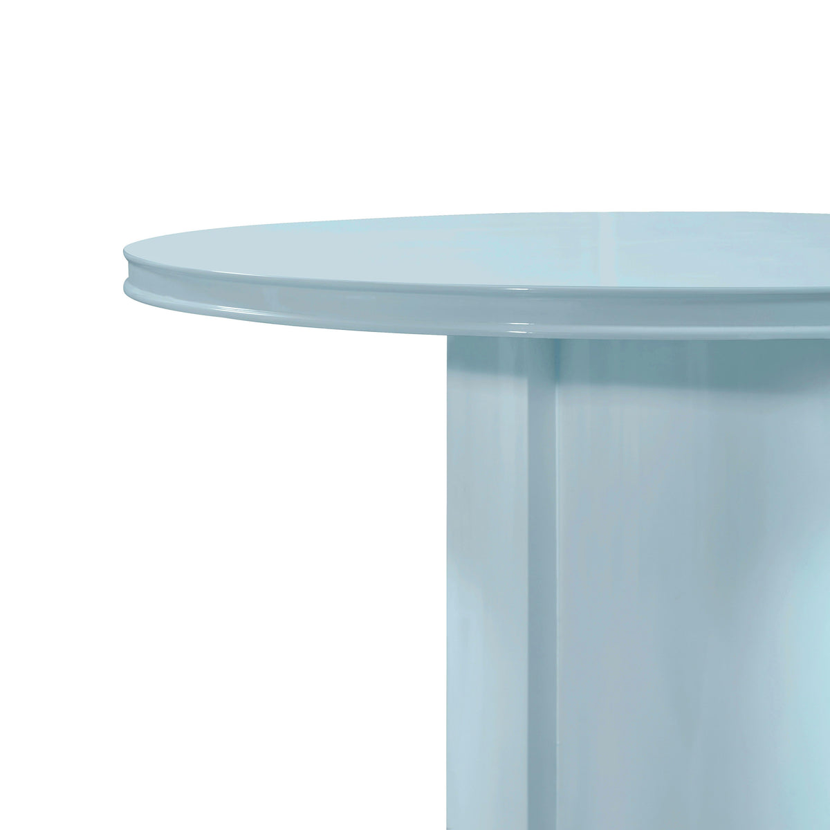TOV Furniture Elora Blue Lacquer Round Dining Table