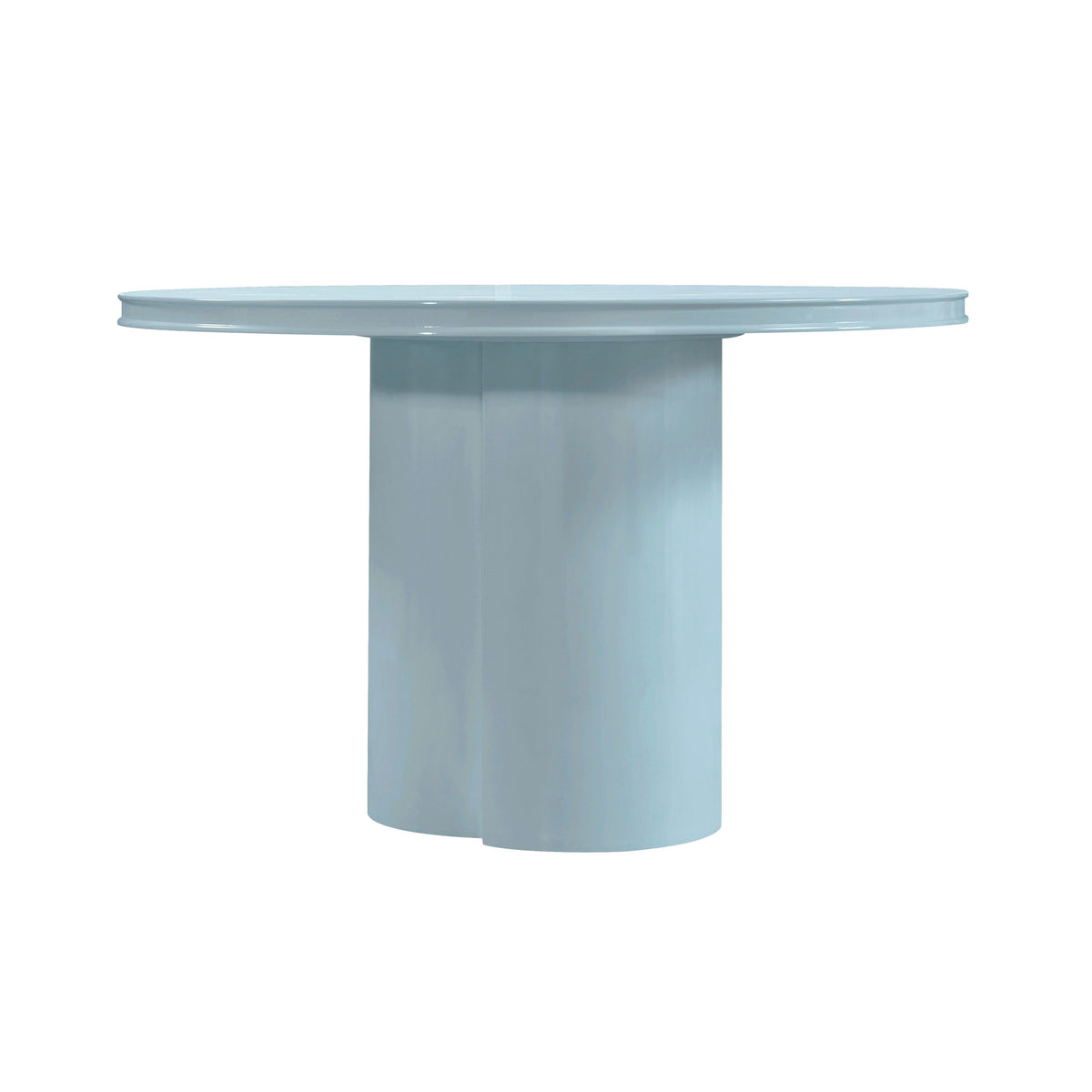 TOV Furniture Elora Blue Lacquer Round Dining Table