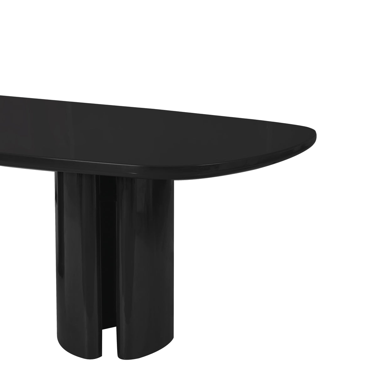 TOV Furniture Zola Black Lacquer Oval Dining Table