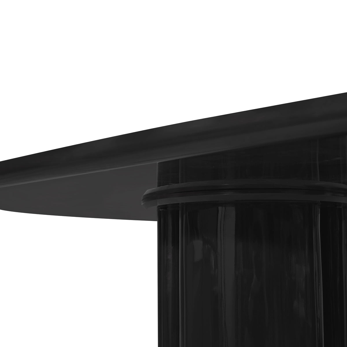 TOV Furniture Zola Black Lacquer Oval Dining Table