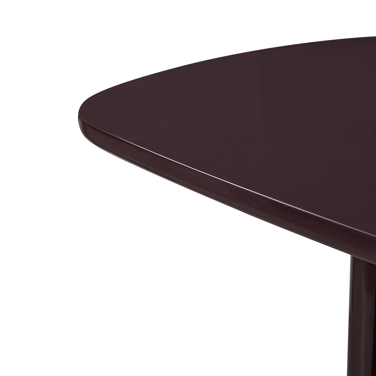 TOV Furniture Zola Burgundy Lacquer Oval Dining Table