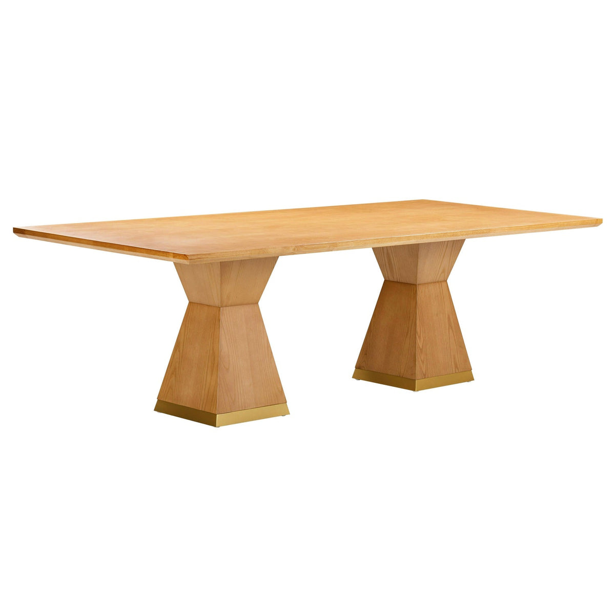 TOV Furniture Nolan Natural Wood Rectangular Dining Table in natural ash veneer, primary product view