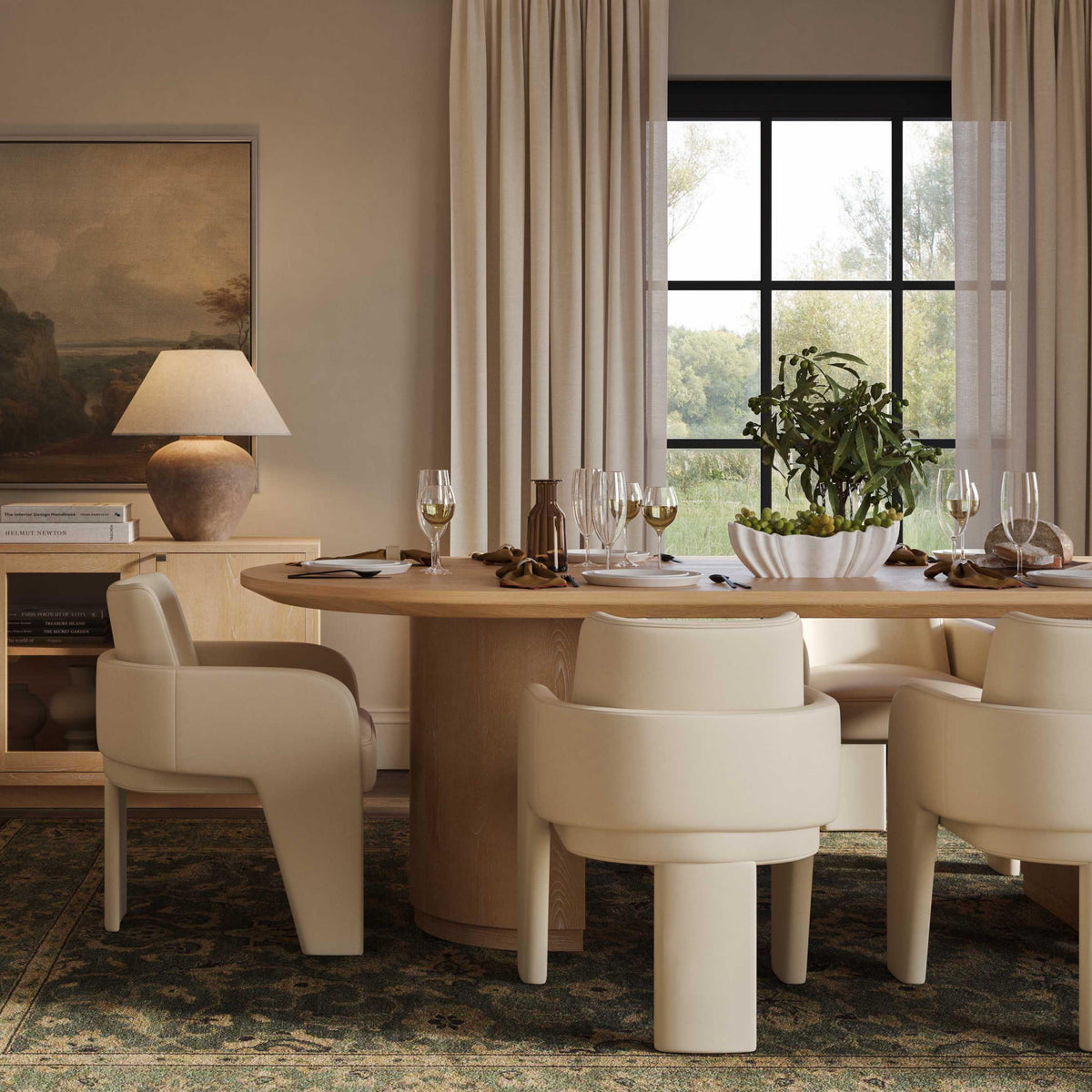 TOV Furniture Marlow Natural Wood Oval Dining Table