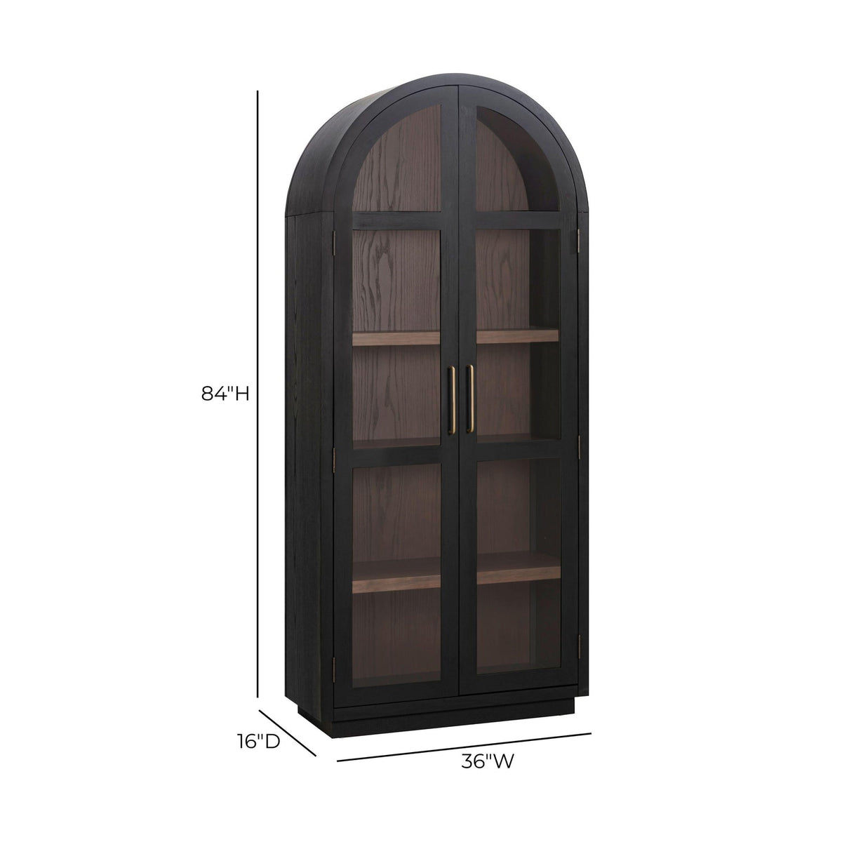 TOV Furniture Marlow Black Wood Display Cabinet