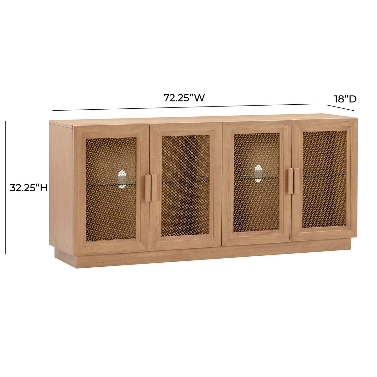 TOV Furniture Nolan Natural Wood Media Console