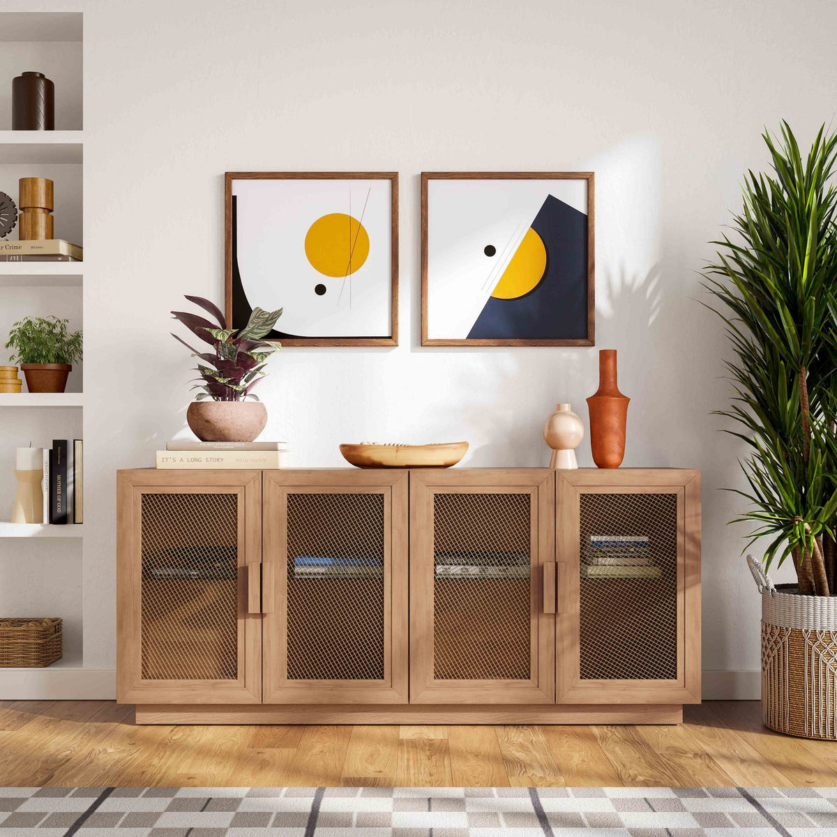 TOV Furniture Nolan Natural Wood Media Console