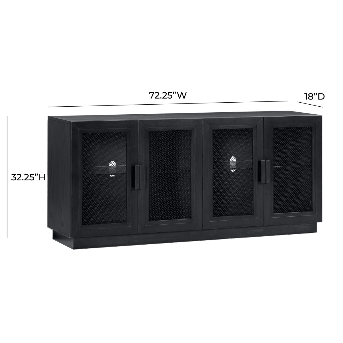 TOV Furniture Nolan Black Wood Media Console