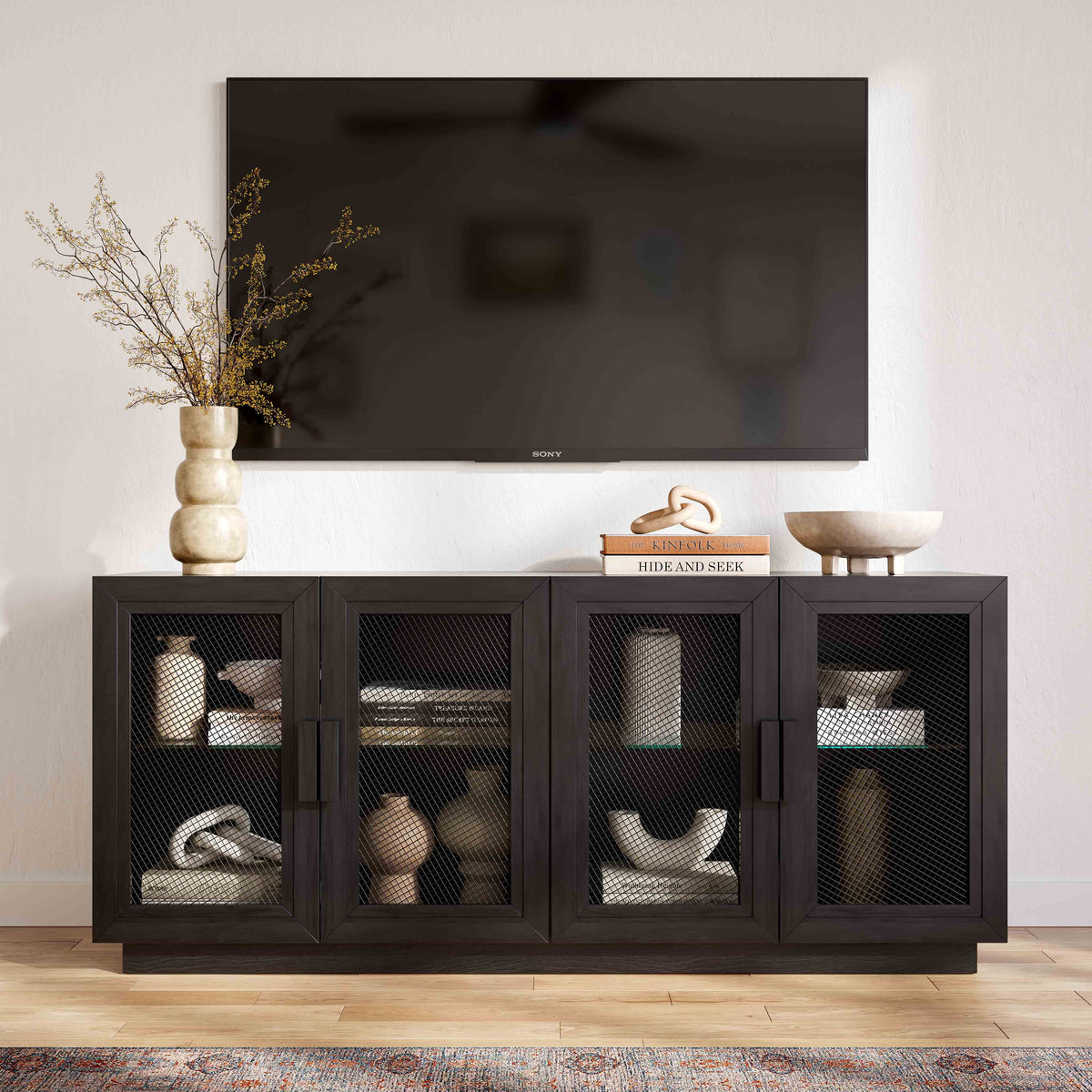 TOV Furniture Nolan Black Wood Media Console