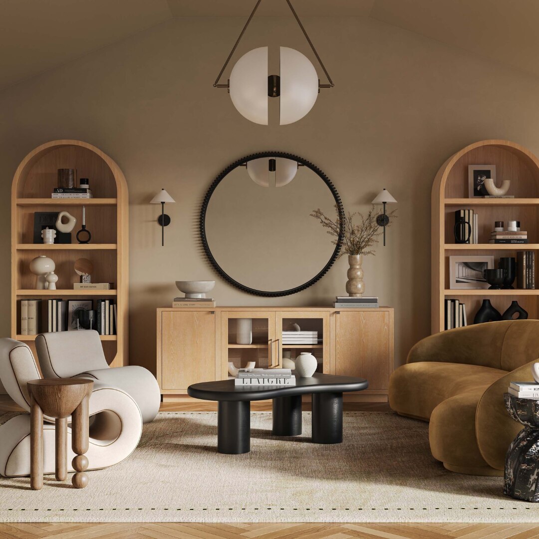 TOV Furniture Marlow Natural Wood Media Console