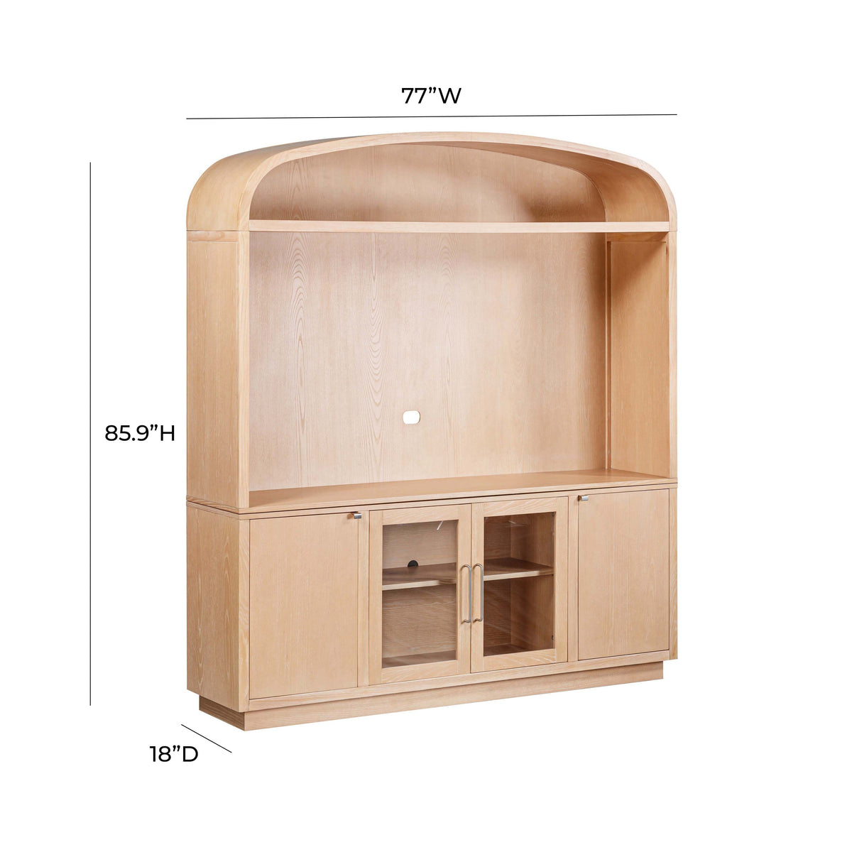 TOV Furniture Marlow Natural Wood Entertainment Center