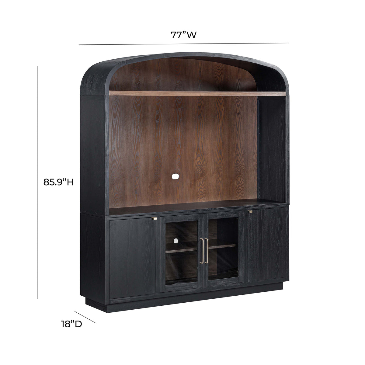 TOV Furniture Marlow Black Wood Entertainment Center