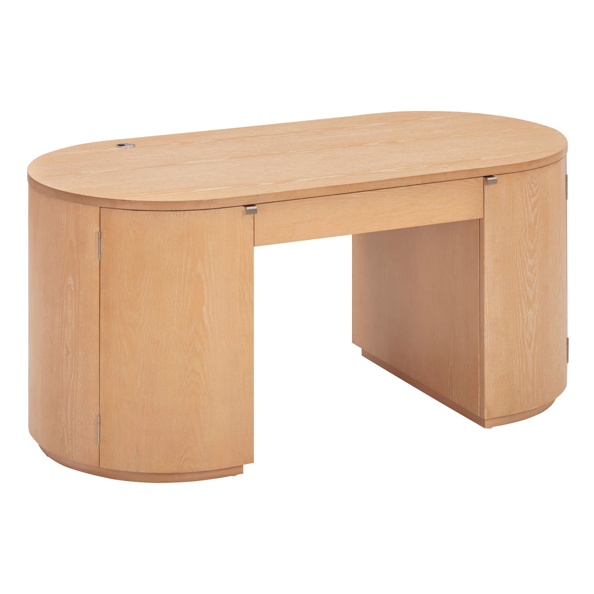 TOV Furniture Marlow Natural Wood Executive Desk With Storage in natural acacia, primary product view