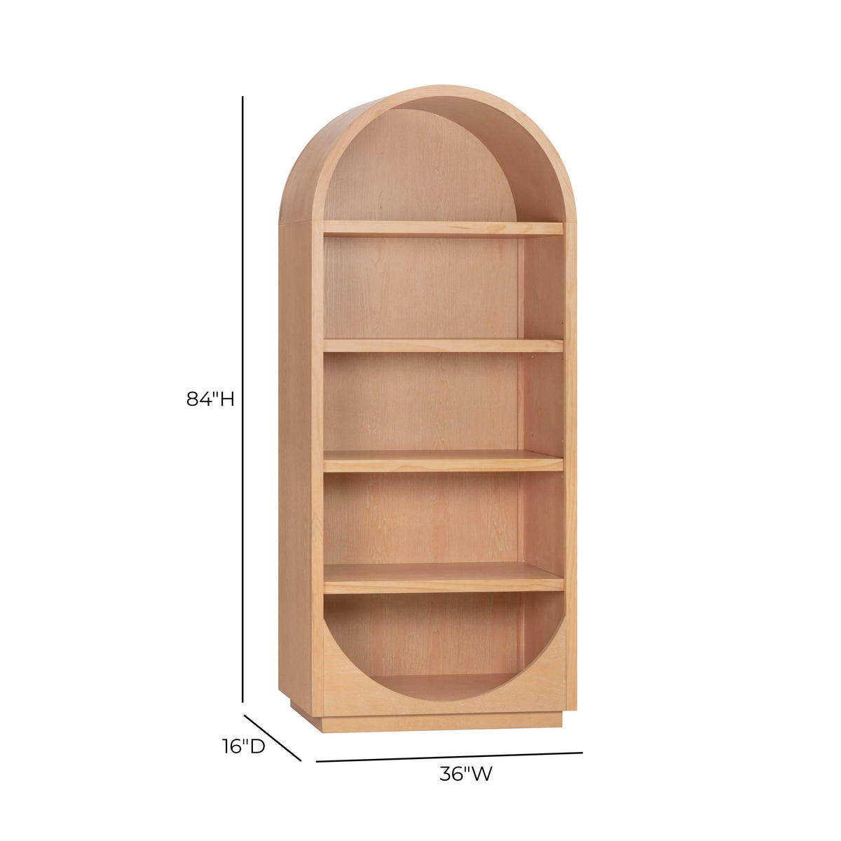 TOV Furniture Marlow Natural Wood Bookcase