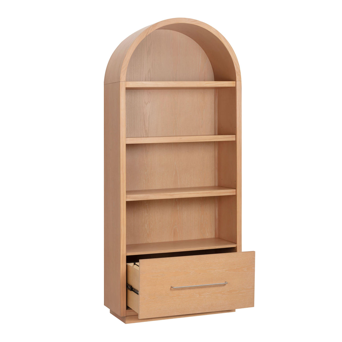 TOV Furniture Marlow Natural Wood Bookcase With File Drawer