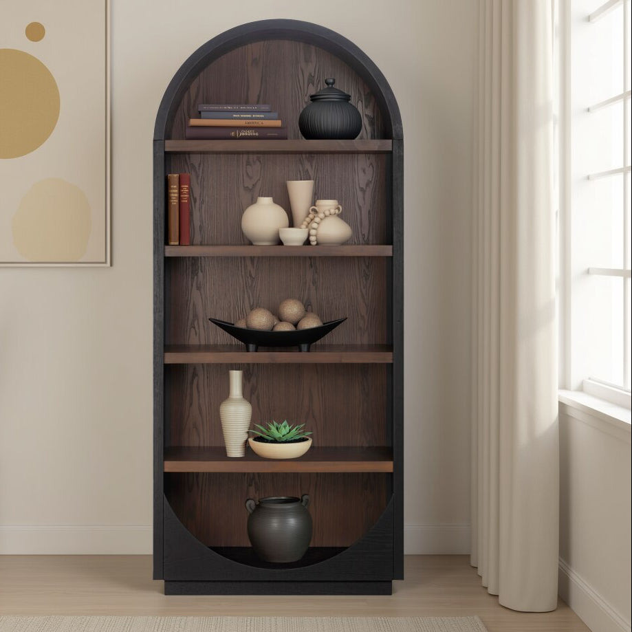 TOV Furniture Marlow Black Wood Bookcase
