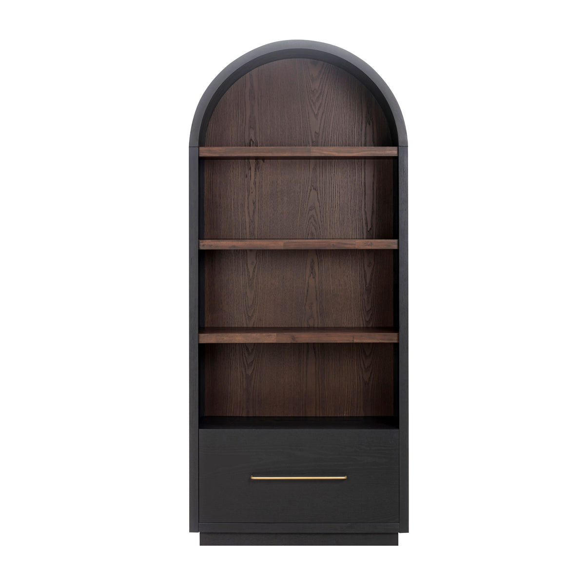 TOV Furniture Marlow Black Wood Bookcase With File Drawer