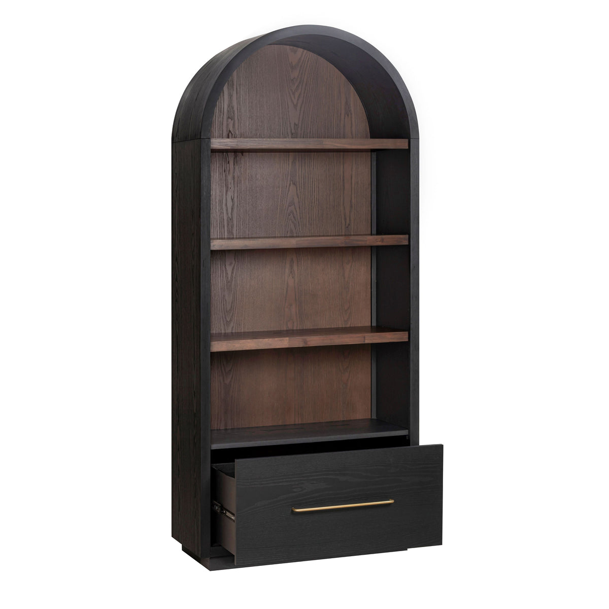 TOV Furniture Marlow Black Wood Bookcase With File Drawer