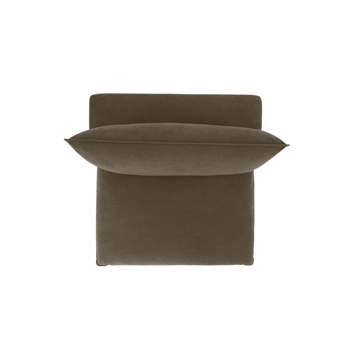 TOV Furniture Cali Chocolate Brown Performance Velvet Armless Chair