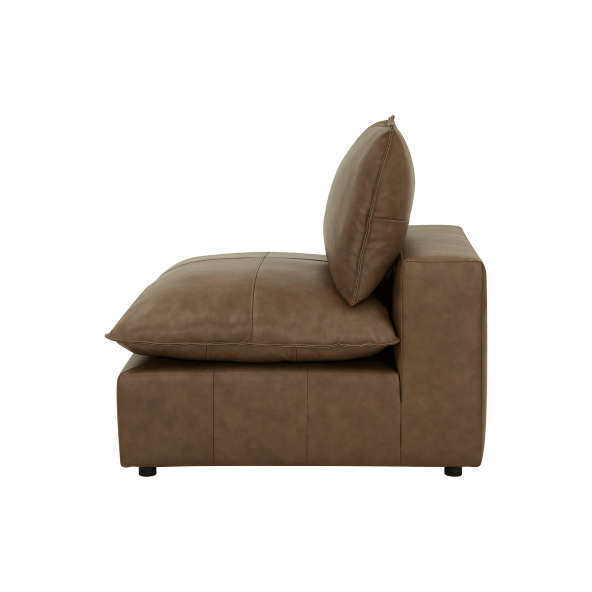 TOV Furniture Cali Brown Leather Modular Armless Chair