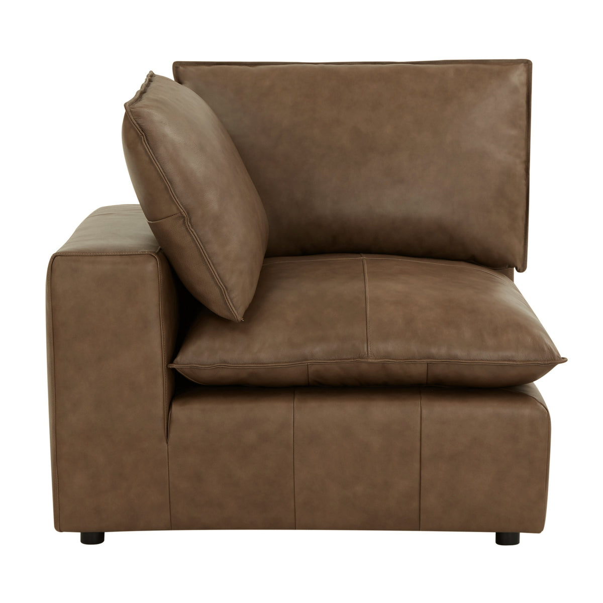 TOV Furniture Cali Brown Leather Modular Corner Chair