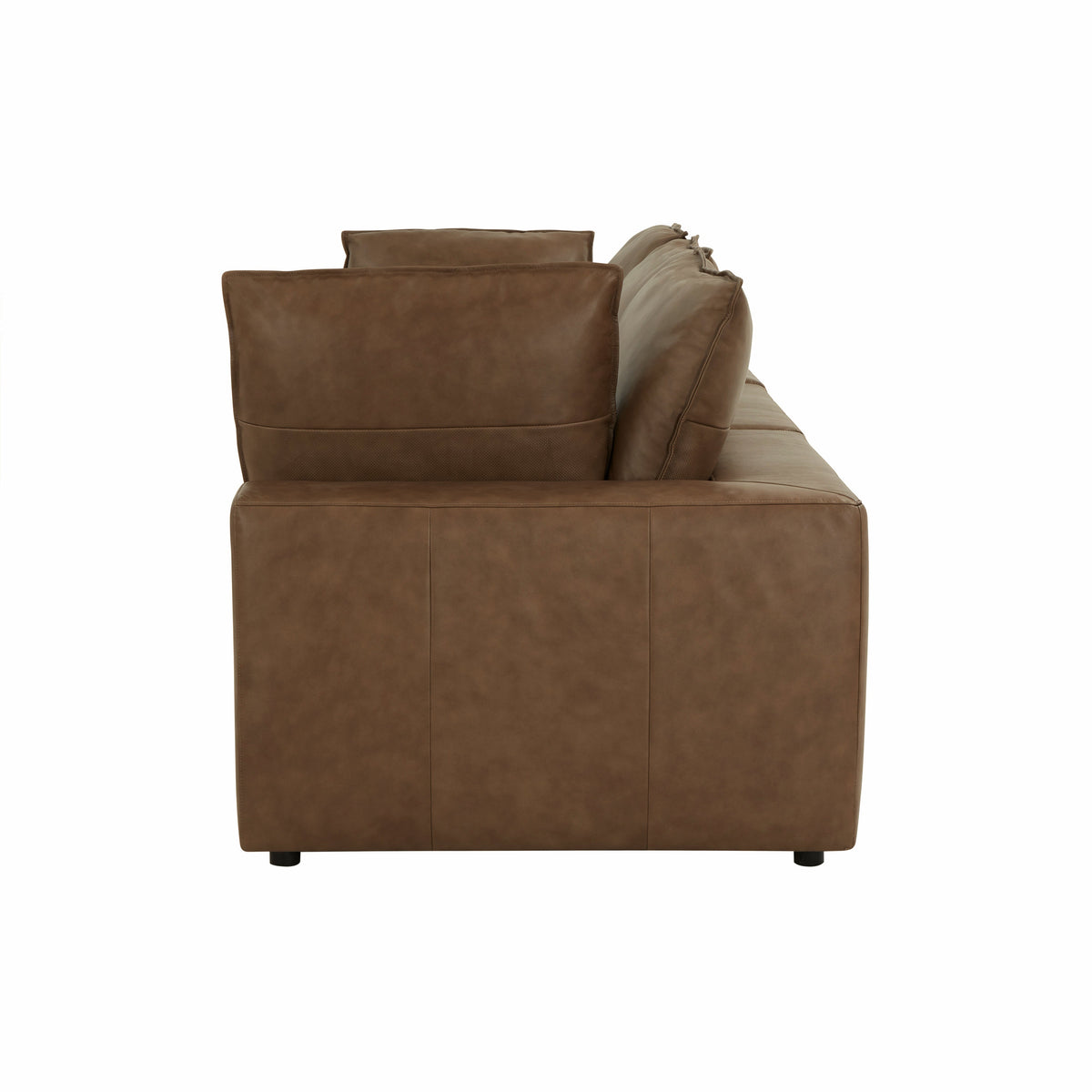 TOV Furniture Cali Brown Leather 120in Modular Sofa